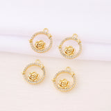 Rose Charms Pendant Necklace Bracelet Earring DIY Jewelry Parts
