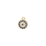 Brass & Zircon Round Charms Pendants DIY Jewelry Accessories
