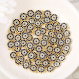 Brass & Zircon Round Charms Pendants DIY Jewelry Accessories