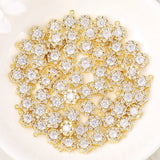 Brass Zircon Round Charms Pendants Necklace Bracelet Earring DIY
