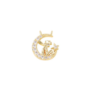Brass and Zircon Prince Charms Pendants Jewelry Set