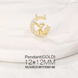 Brass and Zircon Prince Charms Pendants Jewelry Set