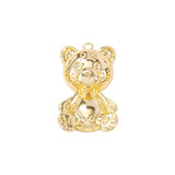 Brass Bear Charms Pendants for DIY Jewelry Making