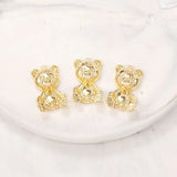 Brass Bear Charms Pendants for DIY Jewelry Making