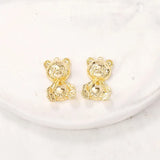 Brass Bear Charms Pendants for DIY Jewelry Making