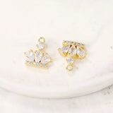 Brass Crown Charms Pendants for Jewelry Making