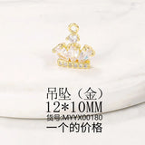 Brass Crown Charms Pendants for Jewelry Making