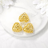 Brass Heart Charms Pendants Necklace Bracelet Earring Diy Jewelry Making
