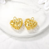 Brass Heart Charms Pendants Necklace Bracelet Earring Diy Jewelry Making