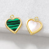 Brass Heart Charms Pendants Necklace and Bracelet Earring Diy Jewelry