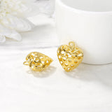 Brass Heart Charms Pendants Necklace Bracelet Earring Diy Jewelry Making