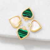 Brass Heart Charms Pendants Necklace and Bracelet Earring Diy Jewelry