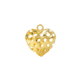 Brass Heart Charms Pendants Necklace Bracelet Earring Diy Jewelry Making