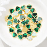 Brass Heart Charms Pendants Necklace and Bracelet Earring Diy Jewelry