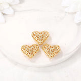 Brass Heart Loose Beads Necklace Bracelet Jewelry Making Supplies