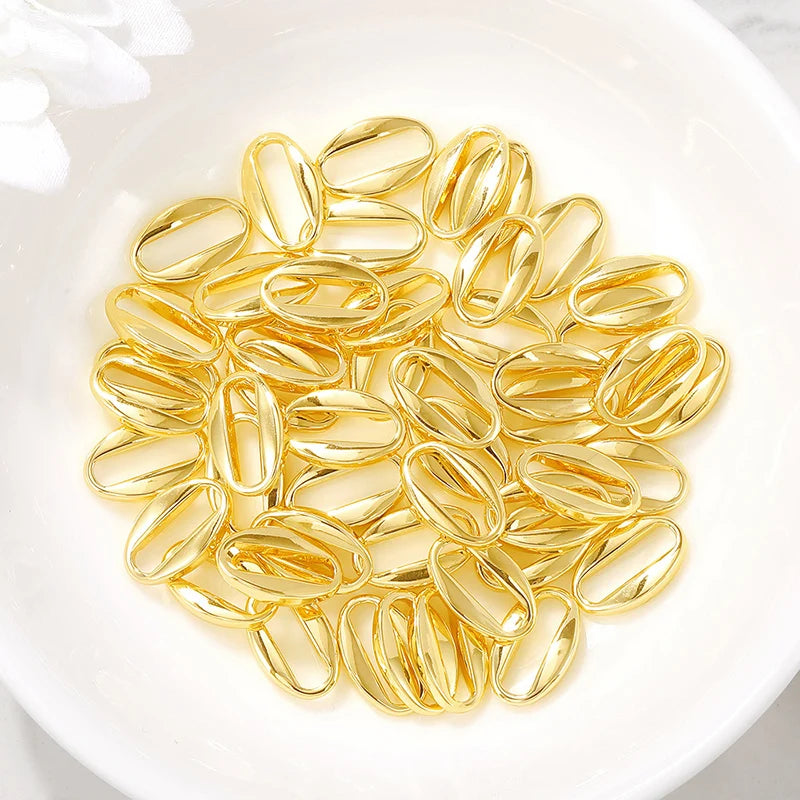 Brass Oval Charms Pendants DIY Jewelry Making Supplies