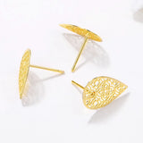 Brass Oval Stud Earrings, S925 Silver Pin, Jewelry Making Supplies