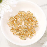Brass Rhombus Stud Earrings S925 Silver PIN DIY Jewelry Making
