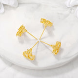 Brass Rose Stud Earrings S925 SLIVER PIN DIY Jewelry Making