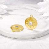 Brass Round Charms Pendants for Jewelry Making