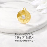 Brass Round Charms Pendants for Jewelry Making