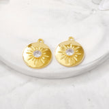 Brass Round Charms Pendants for Jewelry Making