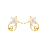 Brass Star Stud Earrings S925 Silver Pin Jewelry Making Supplies