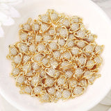 Brass Zircon Planet Charms Necklace Bracelet Earring DIY Jewelry