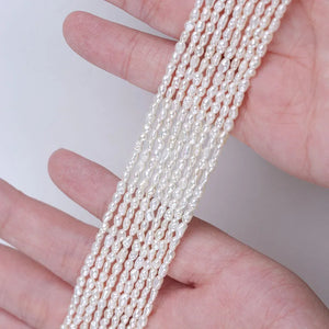 Mini Rice Pearl Strand 2-2.5mm for DIY Jewelry