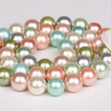 Shell Pearl Beads 12 Colors DIY Jewelry 6/8/10mm 15inch