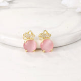 Brass and Zircon Charms Pendants Jewelry Set