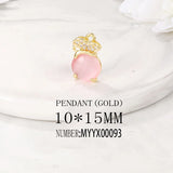 Brass and Zircon Charms Pendants Jewelry Set