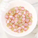Brass and Zircon Charms Pendants Jewelry Set