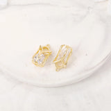 Brass Zircon Rose Charm Pendant Set DIY Jewelry Accessories