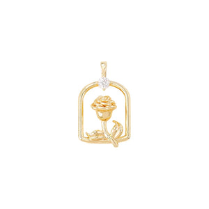 Brass and Zircon Rose Charms Necklace Bracelet Earring DIY Jewelry