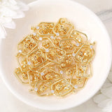 Brass and Zircon Rose Charms Necklace Bracelet Earring DIY Jewelry