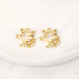 Brass and Zircon Cat Charms Pendants Necklace and Bracelet Earring Diy Jewelry
