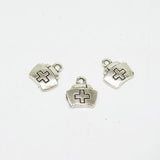 Nurse Hat Cross 13*12mm Pendant Vintage Tibetan Silver DIY Bracelet Necklace