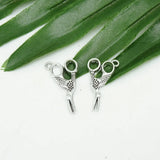 Sewing Scissors Charms Tibetan Silver Pendants