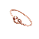 50pcs/Lot Heart Knot Ring Gold/Silver/Rose Plated Daily Jewelry for Women