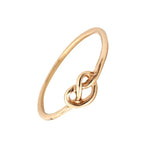 50pcs/Lot Heart Knot Ring Gold/Silver/Rose Plated Daily Jewelry for Women