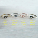 50pcs/Lot Heart Knot Ring Gold/Silver/Rose Plated Daily Jewelry for Women