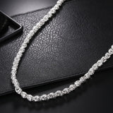 925 Sterling Silver 20-24Inch Faucet Chain Necklace