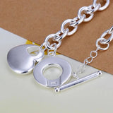 925 Silver Romantic Heart Pendant Bracelets for Women