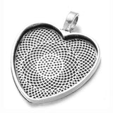DIY Retro Alloy Pendant 25mm Peach Heart Necklace Pendant Accessories