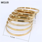 70mm Stainless Steel Bracelet Set for Women