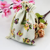 Small Burlap Drawstring Bags, 10pcs, Wedding Party Candy Gift Bags