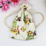 Small Burlap Drawstring Bags, 10pcs, Wedding Party Candy Gift Bags