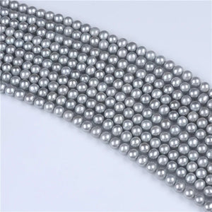 9-10mm Gray Potato Freshwater Pearls Beads String