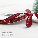 Christmas Ribbon spot bronzing polyester ribbon holiday decoration